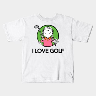 I Love Golf Kids T-Shirt